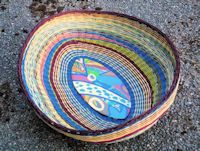 Fiesta basket by Judy Goodman with base painted by Joanie Paterson
